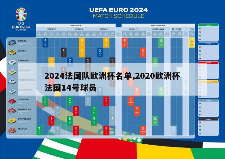 2024法国队欧洲杯名单,2020欧洲杯法国14号球员